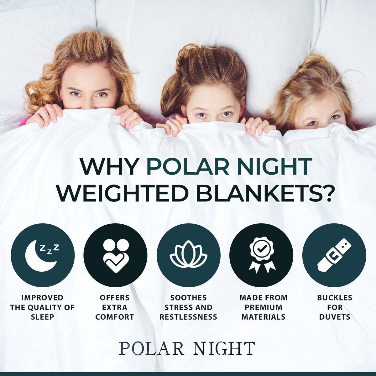 
              Polar Night Weighted Blanket 3-5kg, 100x150cm (cotton)